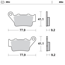 219-093221 Moto-Master Nitro Rear Brake Pad
