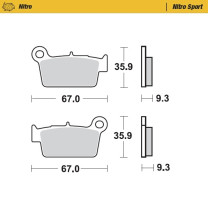 219-094522 Moto-Master Nitro Rear Brake Pad
