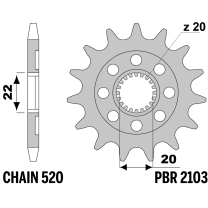 213-F-2103 PBR Front Sprocket