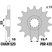 213-F-0435 PBR Front Sprocket