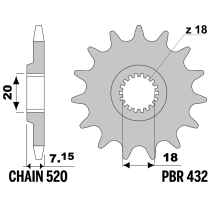 213-F-0432 PBR Front Sprocket