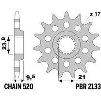 213-F-2133 PBR Front Sprocket