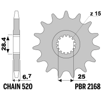 213-F-2168 PBR Front Sprocket