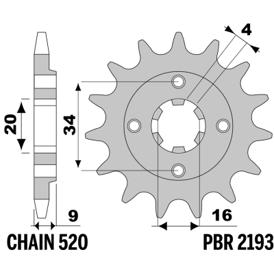 213-F-2062 PBR Front Sprocket