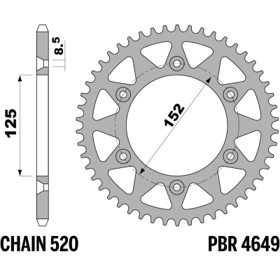 214-R-4649TA PBR Alloy Rear...