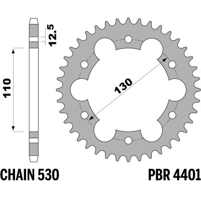 213-R-4401 PBR Steel Rear...