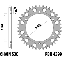 213-R-4399 PBR Steel Rear Sprocket