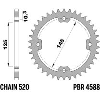 213-R-4588 PBR Steel Rear Sprocket