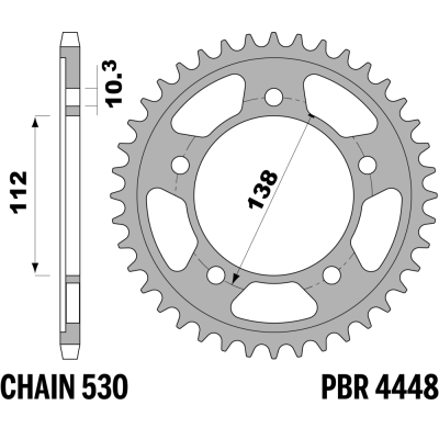 213-R-4448 PBR Rear Sprocket