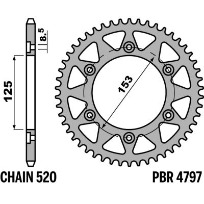 213-R-4797 PBR Steel Rear...