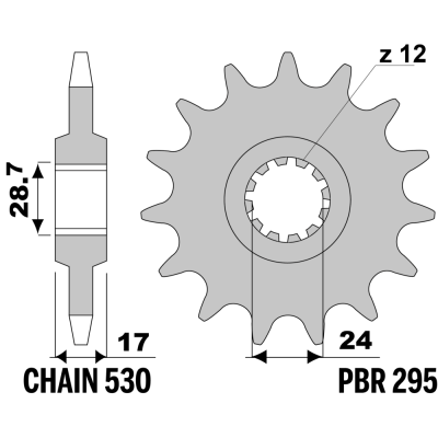213-F-0295 PBR Front Sprocket