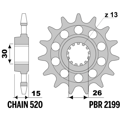 213-F-2199 PBR Front Sprocket